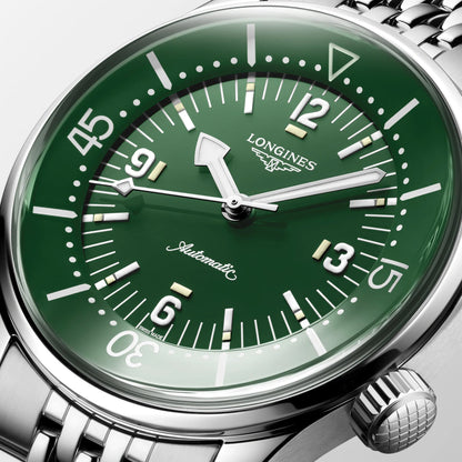 Longines Legend Diver 39毫米 绿色 自动钢表 L3.764.4.06.6