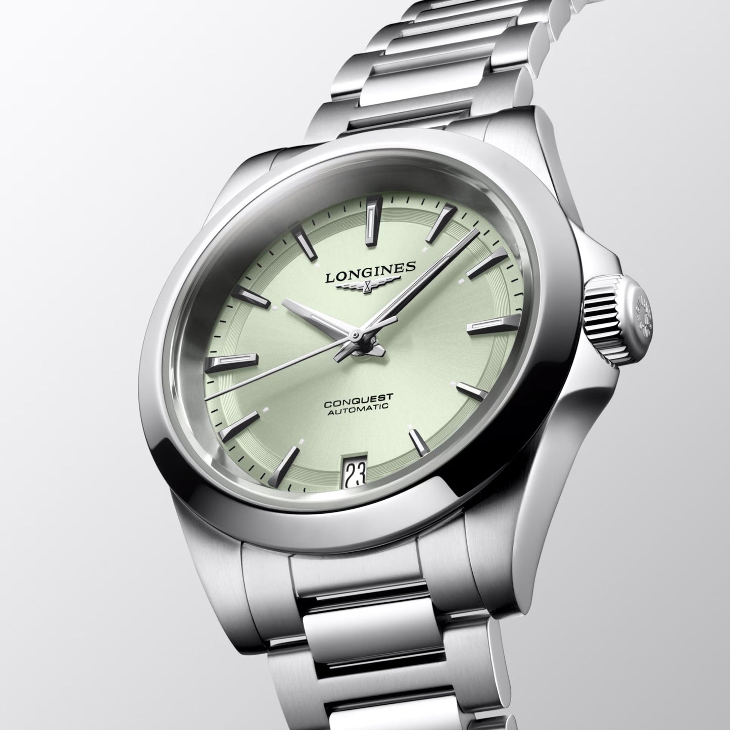 Longines 手表 Conquest 34mm 绿色 自动 钢制 L3.430.4.02.6