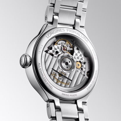 Longines Primaluna Moonphase 34毫米银色自动钢表 L8.126.4.71.6