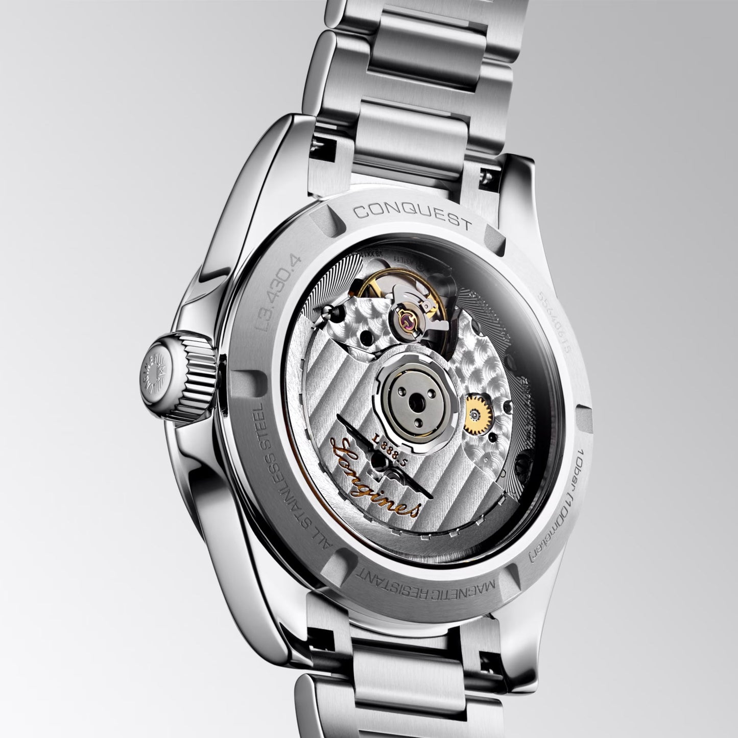 Longines 手表 Conquest 34mm 绿色 自动 钢制 L3.430.4.02.6