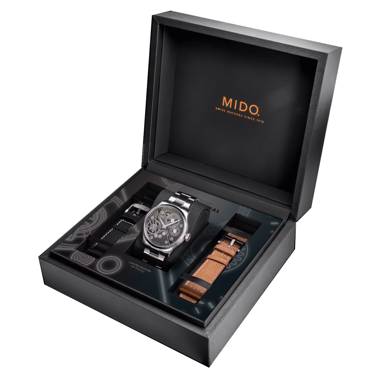 Mido Multifort Mechanical 限量版999枚 44毫米深灰色手动上链钢表 M038.605.11.060.00