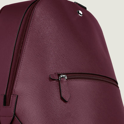 Montblanc zaino sartorial cassis 199361 in pelle bordeaux con cerniere nere e logo argento creativo montblanc marco